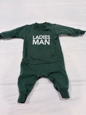 Carter's Dark Green 'LADIES MAN' One-Piece Footie